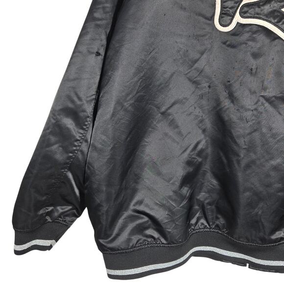 Rocawear Jacket Mens 6XL Black Satin Quilted Bomber Embroidered Big & Tall - Picture 11 of 15